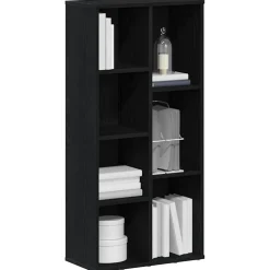 vidaXL Boekenkast 50x25x104 cm bewerkt hout zwart eikenkleurig