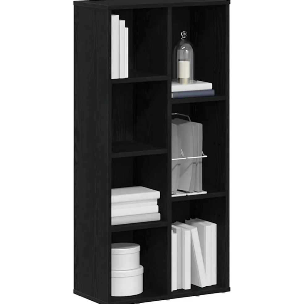vidaXL Boekenkast 50x25x104 cm bewerkt hout zwart eikenkleurig