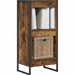 vidaXL Boekenkast 40 x 30 x 86,5 cm Bewerkt hout Rook Eik