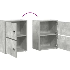 vidaXL Boekenkast 40x24x52 cm bewerkt hout betongrijs