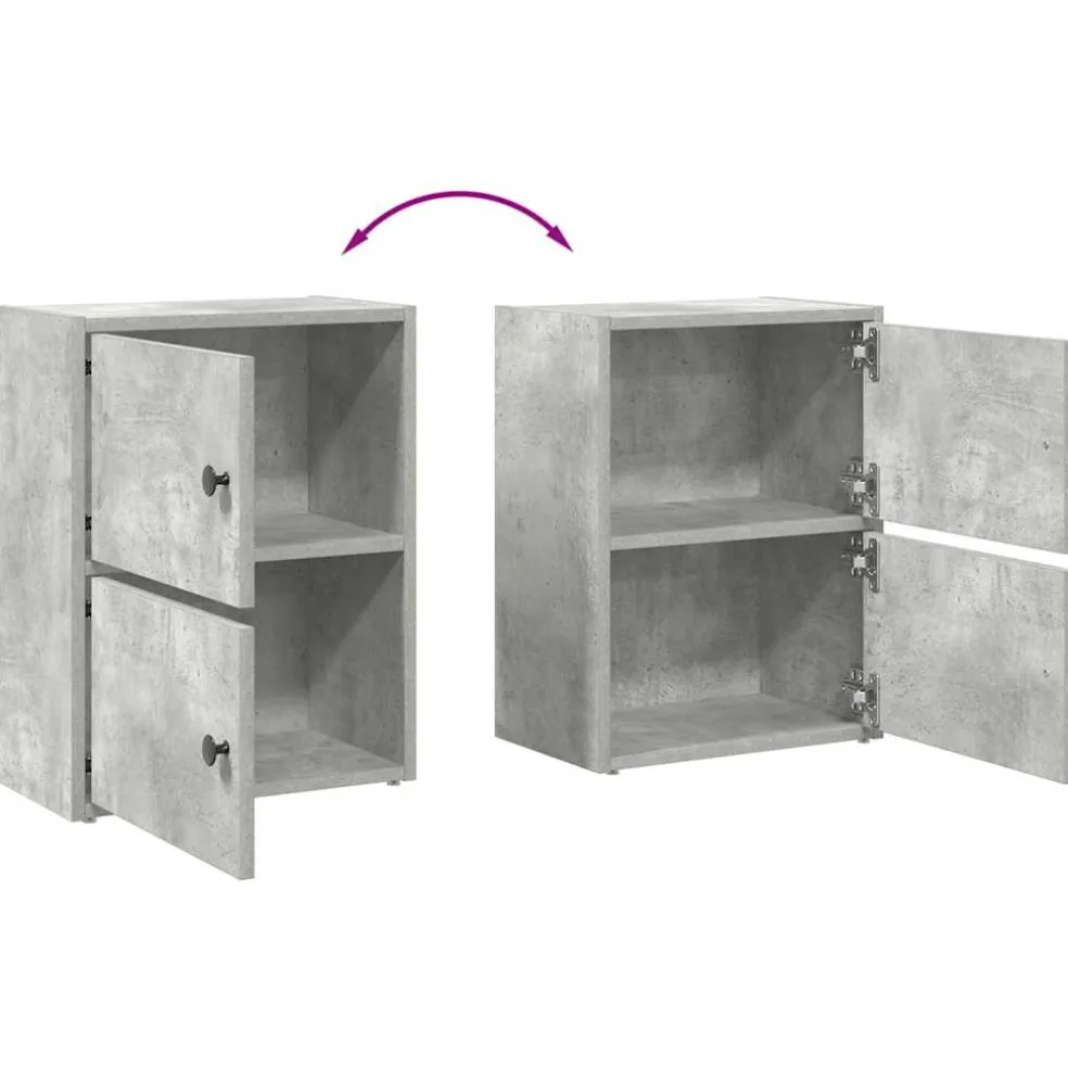 vidaXL Boekenkast 40x24x52 cm bewerkt hout betongrijs