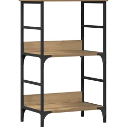 vidaXL Boekenkast 50x33x82 cm bewerkt hout artisanaal eikenkleurig