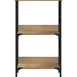 vidaXL Boekenkast 50x33x82 cm bewerkt hout artisanaal eikenkleurig
