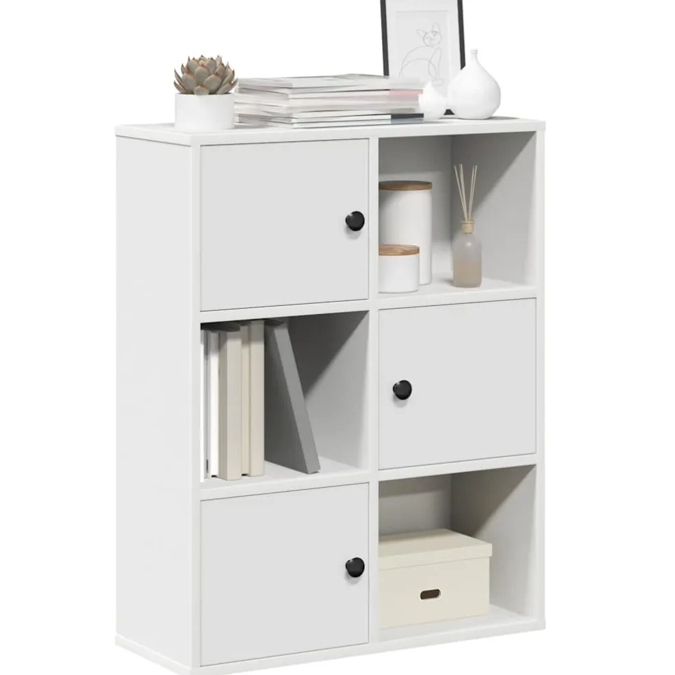 vidaXL Boekenkast 60x24x76,5 cm bewerkt hout wit
