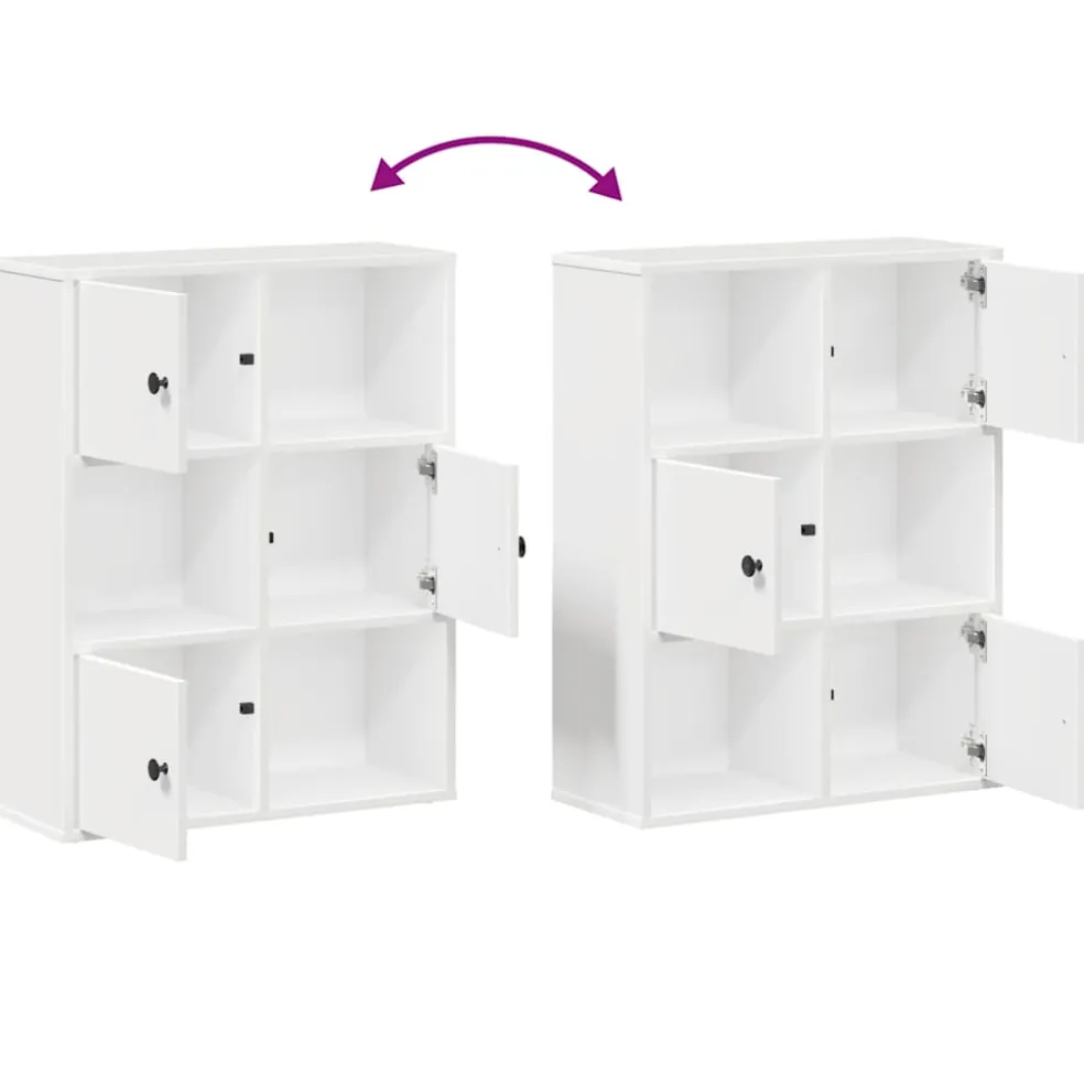 vidaXL Boekenkast 60x24x76,5 cm bewerkt hout wit