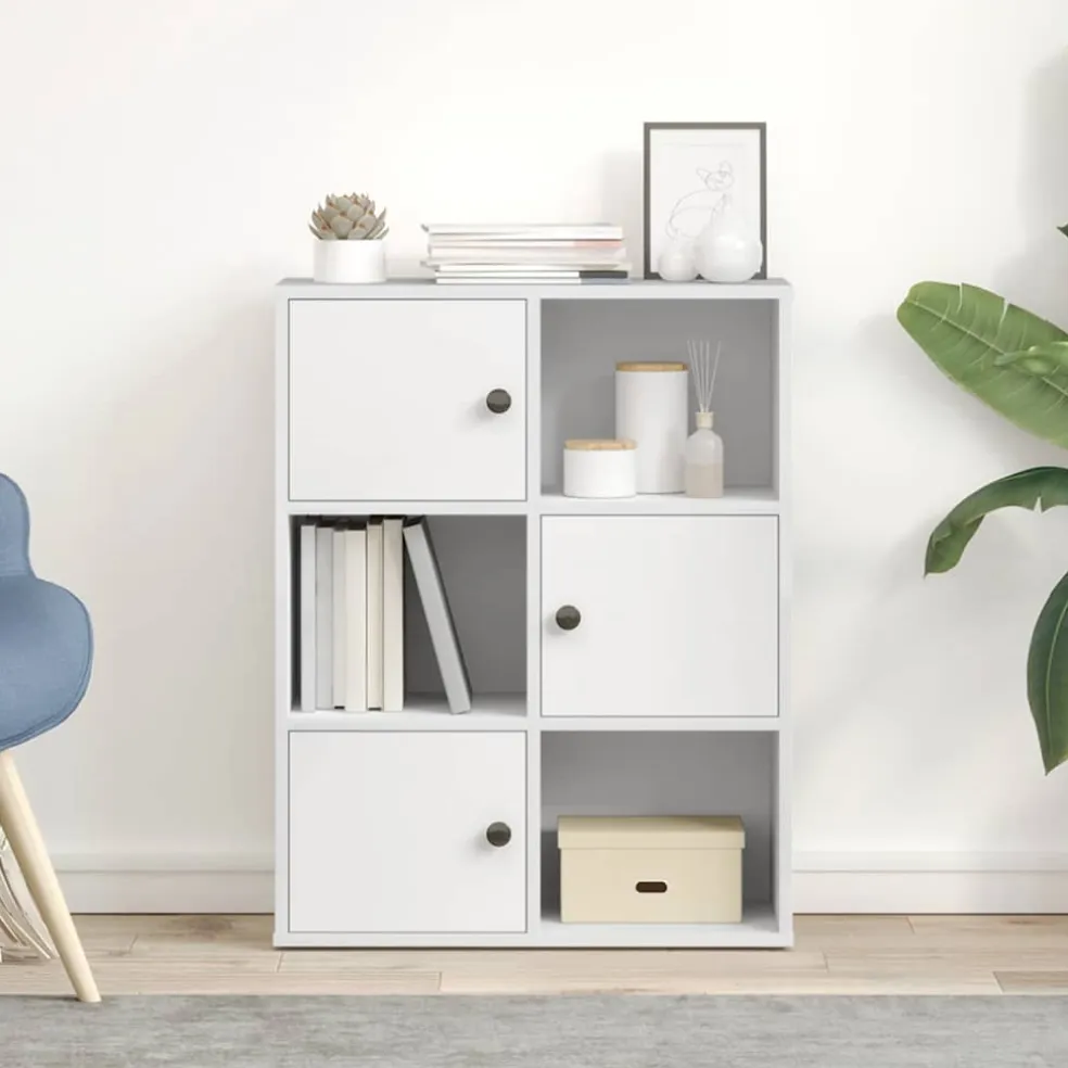 vidaXL Boekenkast 60x24x76,5 cm bewerkt hout wit