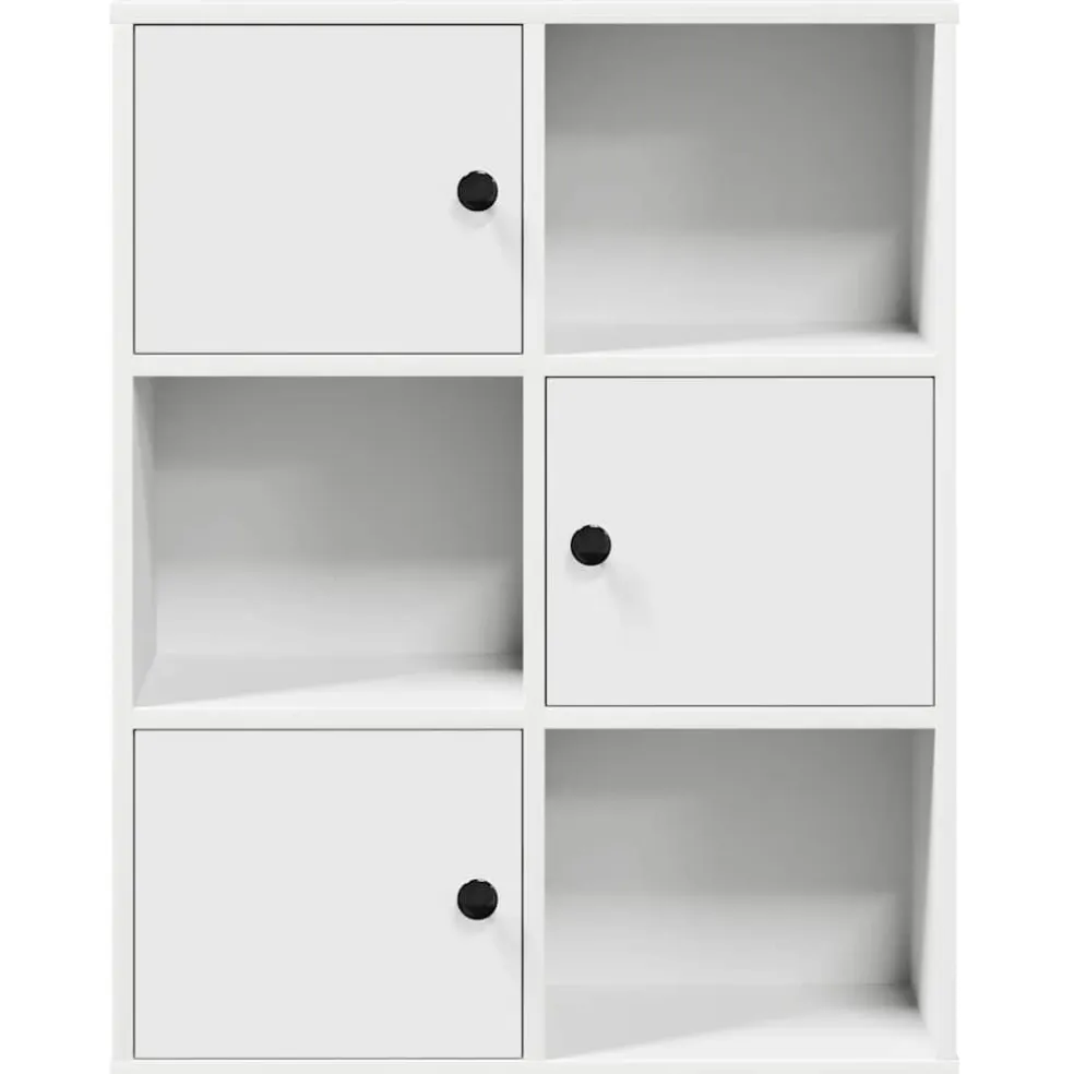 vidaXL Boekenkast 60x24x76,5 cm bewerkt hout wit