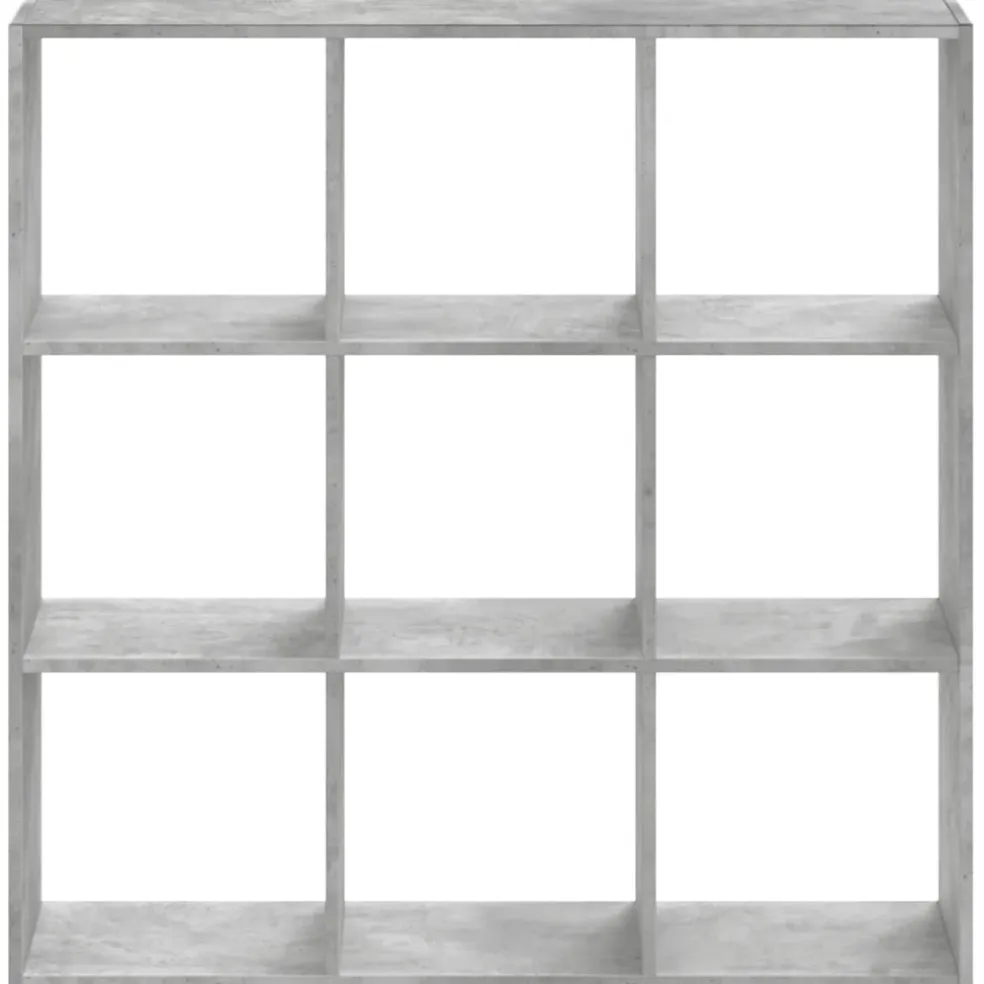vidaXL Boekenkast 102x32x102 cm bewerkt hout betongrijs