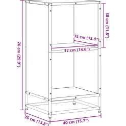 vidaXL Boekenkast 40x35x76 cm bewerkt hout sonoma eikenkleurig