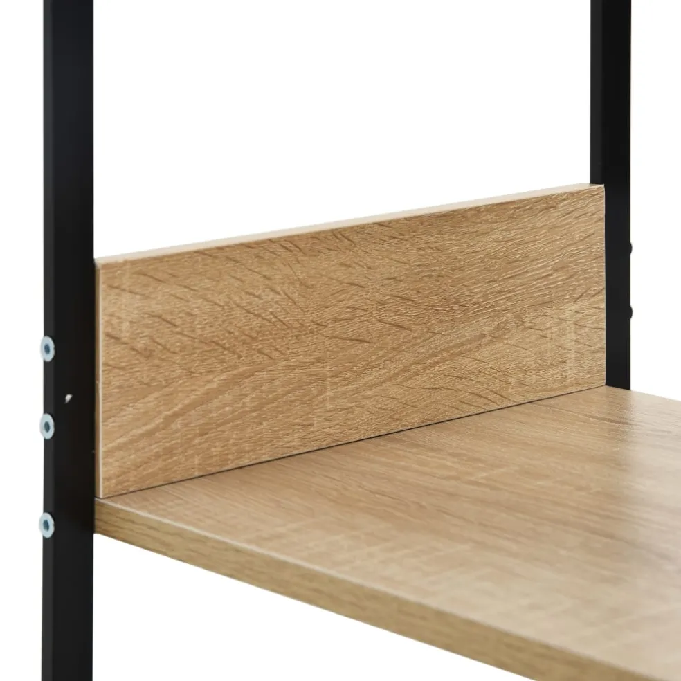 vidaXL Boekenkast 33,5x39,6x79,7 cm bewerkt hout zwart en eikenkleurig