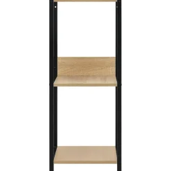 vidaXL Boekenkast 33,5x39,6x79,7 cm bewerkt hout zwart en eikenkleurig