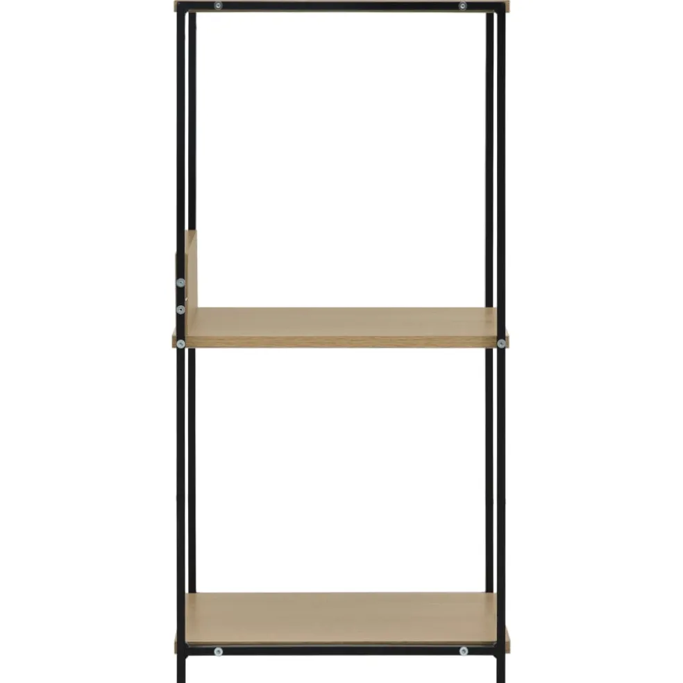 vidaXL Boekenkast 33,5x39,6x79,7 cm bewerkt hout zwart en eikenkleurig