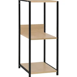 vidaXL Boekenkast 33,5x39,6x79,7 cm bewerkt hout zwart en eikenkleurig
