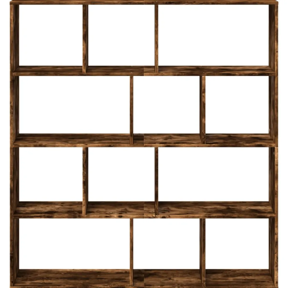 vidaXL Boekenkast 132x29x141,5 cm bewerkt hout gerookt eikenkleurig