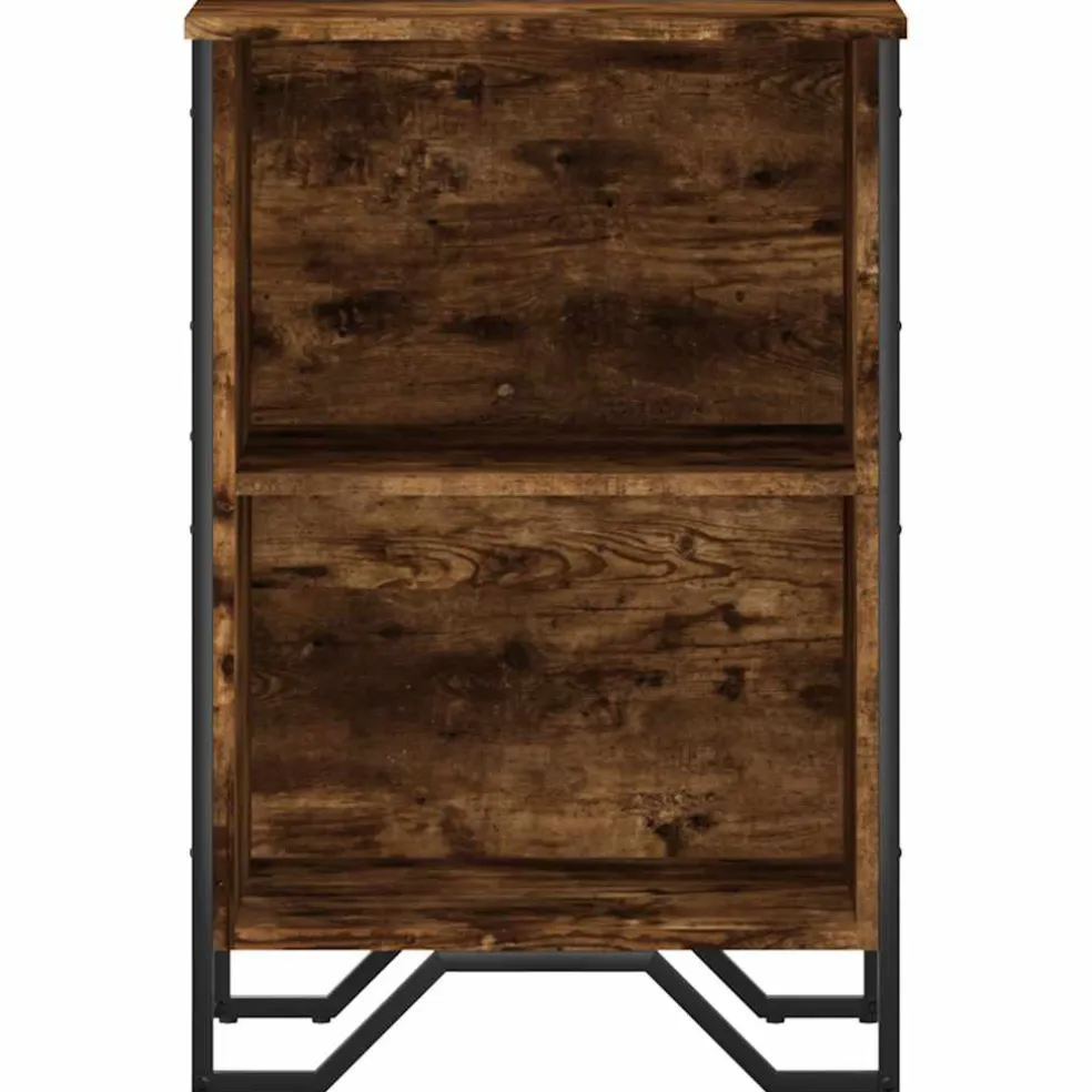 vidaXL Boekenkast 50x31x74,5 cm bewerkt hout gerookt eikenkleurig