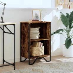 vidaXL Boekenkast 50x31x74,5 cm bewerkt hout gerookt eikenkleurig