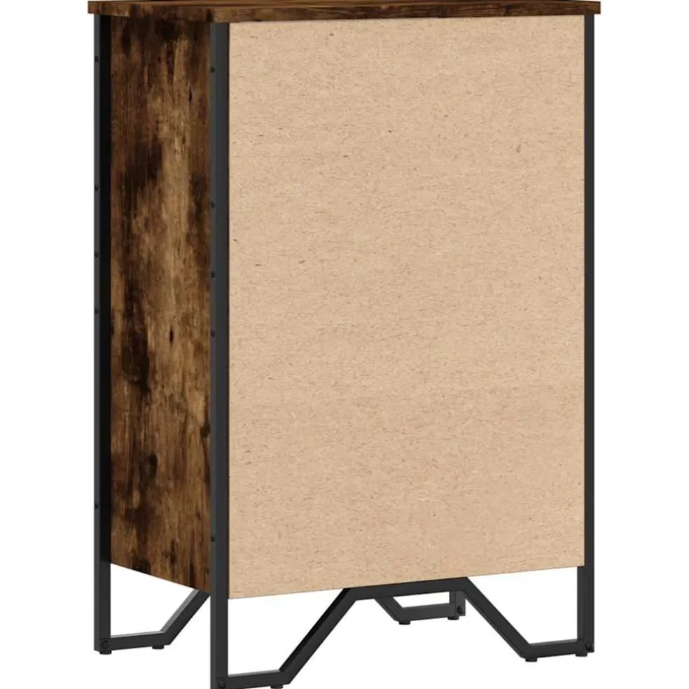 vidaXL Boekenkast 50x31x74,5 cm bewerkt hout gerookt eikenkleurig