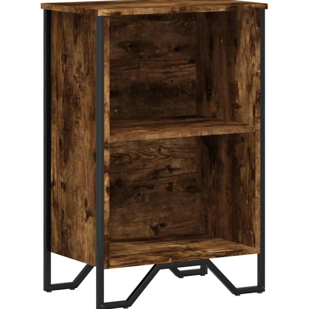 vidaXL Boekenkast 50x31x74,5 cm bewerkt hout gerookt eikenkleurig