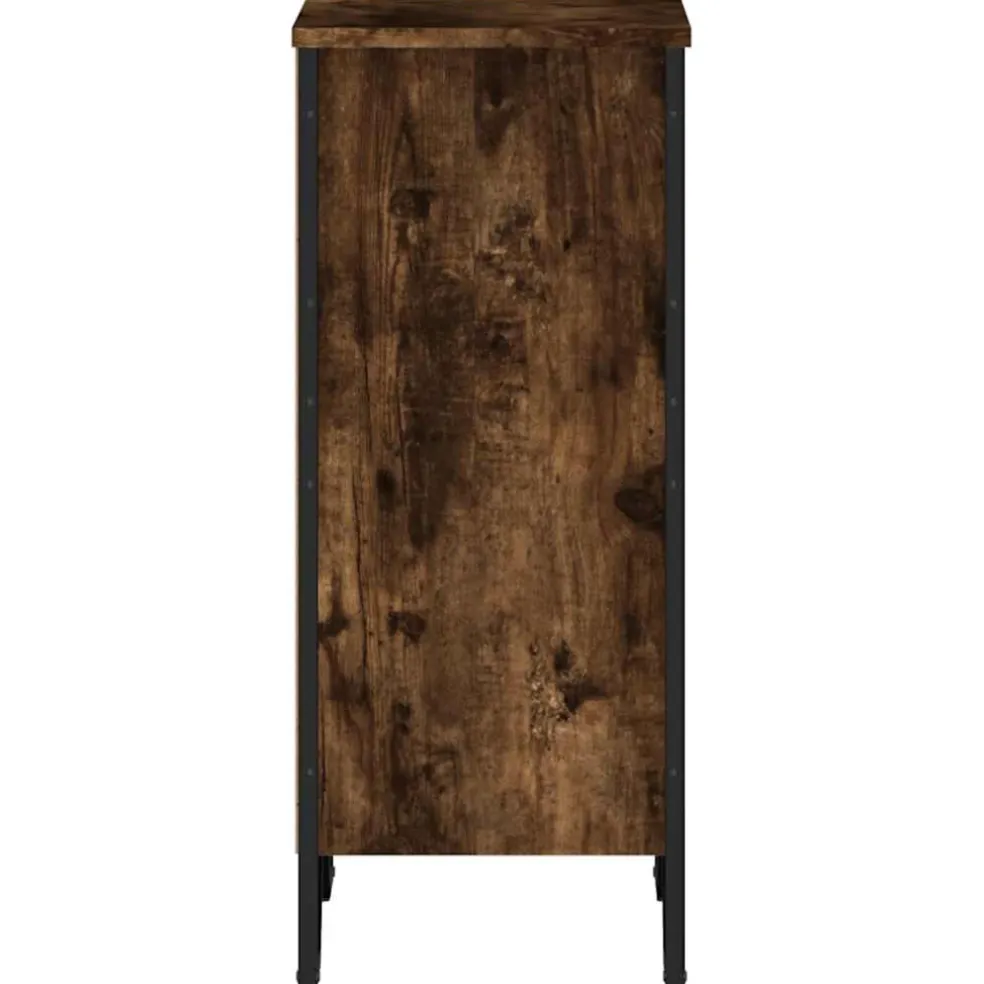 vidaXL Boekenkast 50x31x74,5 cm bewerkt hout gerookt eikenkleurig