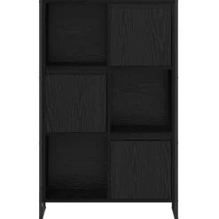 vidaXL Boekenkast 68 x 30 x 108.5 cm Bewerkt hout Zwart Eiken