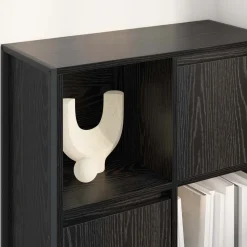 vidaXL Boekenkast 68 x 30 x 108.5 cm Bewerkt hout Zwart Eiken