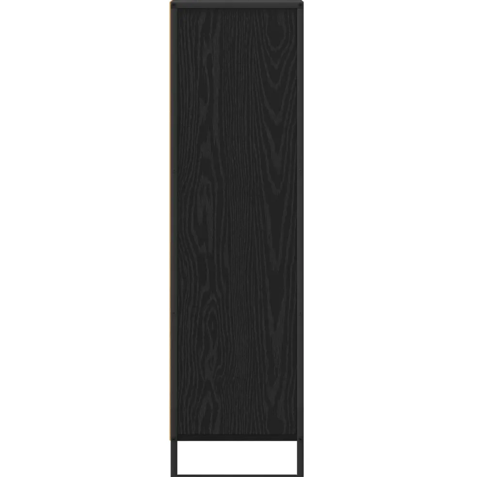 vidaXL Boekenkast 68 x 30 x 108.5 cm Bewerkt hout Zwart Eiken