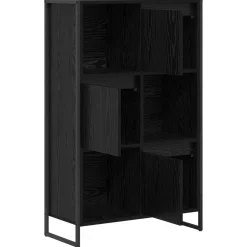 vidaXL Boekenkast 68 x 30 x 108.5 cm Bewerkt hout Zwart Eiken