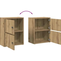 vidaXL Boekenkast 40x24x52 cm bewerkt hout artisanaal eikenkleurig