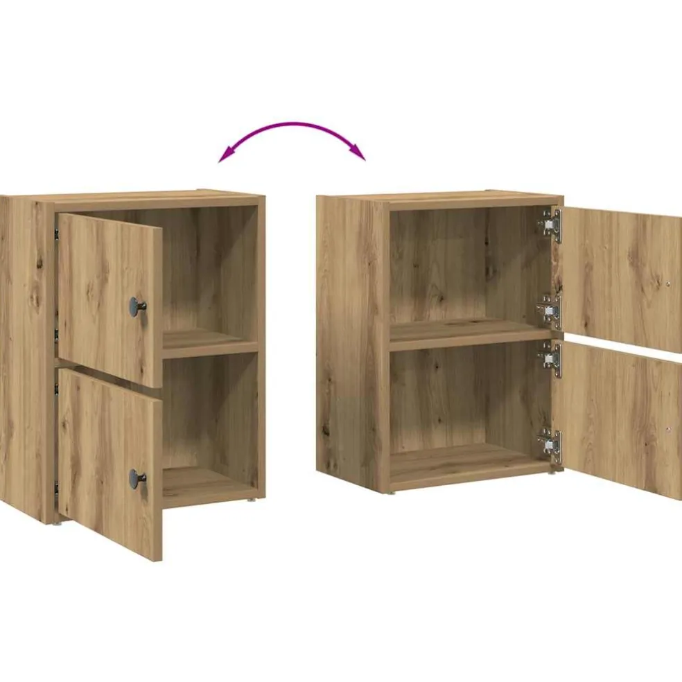 vidaXL Boekenkast 40x24x52 cm bewerkt hout artisanaal eikenkleurig