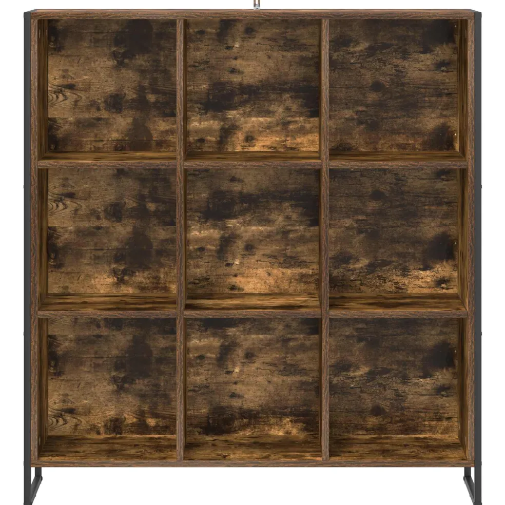 vidaXL Boekenkast 99,5 x 30 x 108 cm Bewerkt hout Rook Eik
