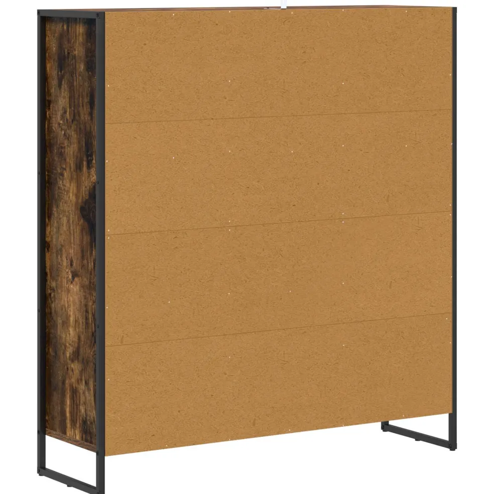 vidaXL Boekenkast 99,5 x 30 x 108 cm Bewerkt hout Rook Eik