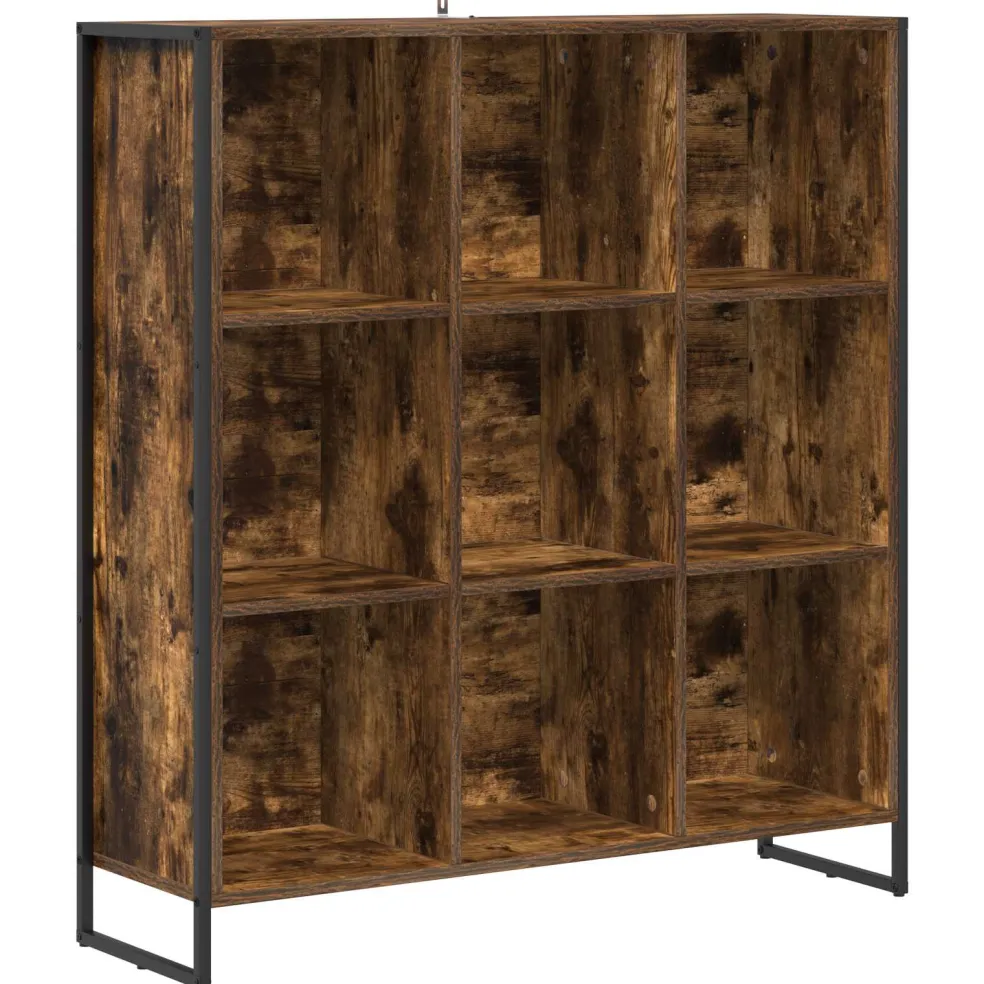 vidaXL Boekenkast 99,5 x 30 x 108 cm Bewerkt hout Rook Eik