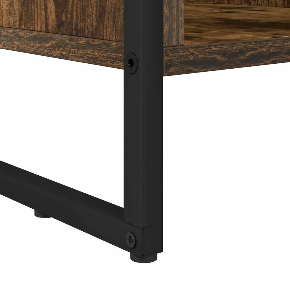 vidaXL Boekenkast 99,5 x 30 x 108 cm Bewerkt hout Rook Eik