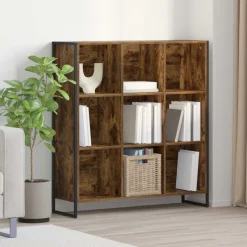 vidaXL Boekenkast 99,5 x 30 x 108 cm Bewerkt hout Rook Eik