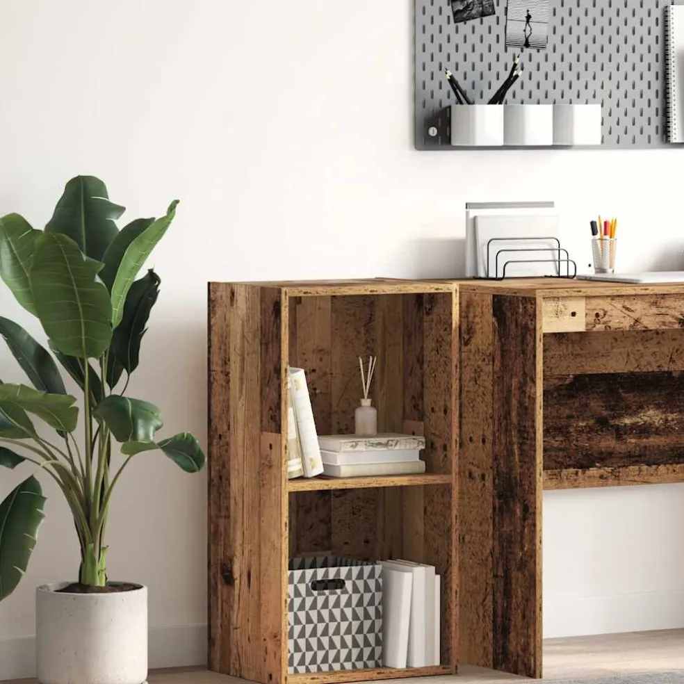 vidaXL Boekenkast 40x30x77 cm bewerkt hout oud houtkleurig