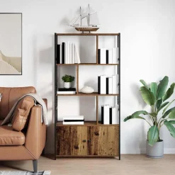 vidaXL Boekenkast 80 x 30 x 155,5 cm Bewerkt hout Oud hout