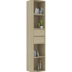 vidaXL Boekenkast 36x30x171 cm bewerkt hout sonoma eikenkleurig