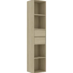 vidaXL Boekenkast 36x30x171 cm bewerkt hout sonoma eikenkleurig