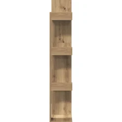 vidaXL Boekenkast 86x25,5x140 cm bewerkt hout artisanaal eikenkleur