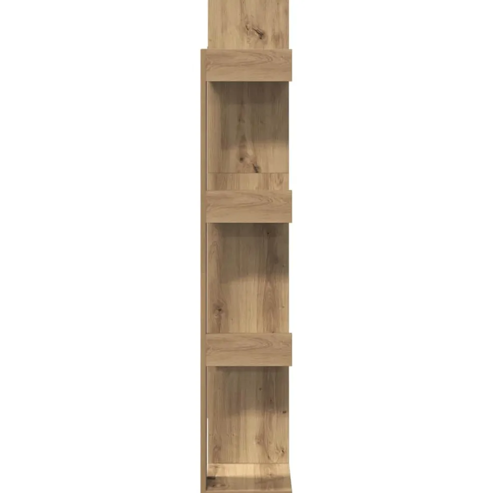 vidaXL Boekenkast 86x25,5x140 cm bewerkt hout artisanaal eikenkleur