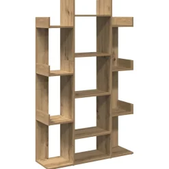vidaXL Boekenkast 86x25,5x140 cm bewerkt hout artisanaal eikenkleur