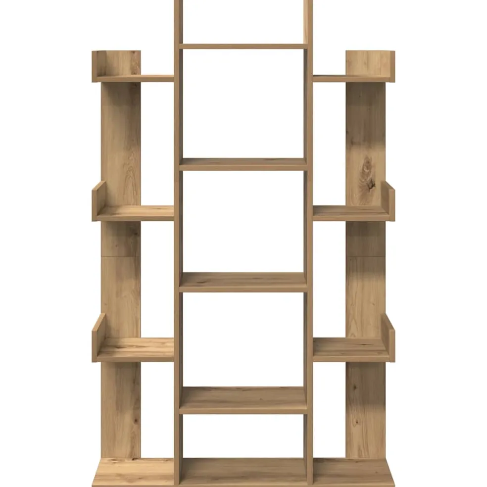 vidaXL Boekenkast 86x25,5x140 cm bewerkt hout artisanaal eikenkleur