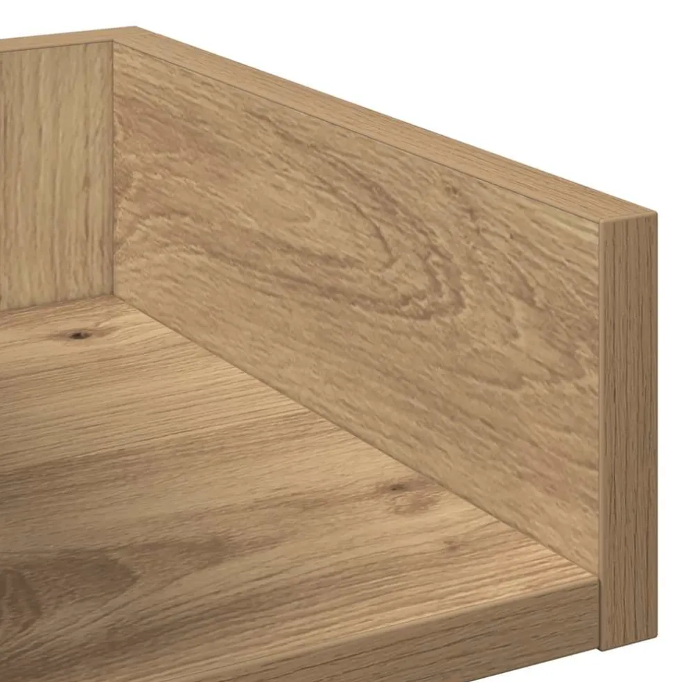vidaXL Boekenkast 86x25,5x140 cm bewerkt hout artisanaal eikenkleur