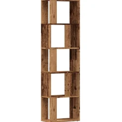 vidaXL Boekenkast 45x24x159 cm bewerkt hout oud houtkleurig