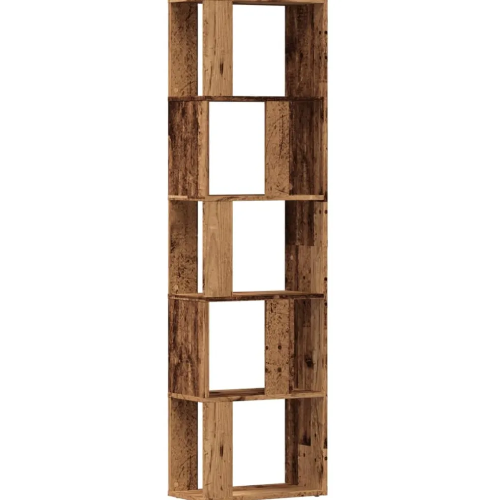 vidaXL Boekenkast 45x24x159 cm bewerkt hout oud houtkleurig