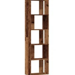 vidaXL Boekenkast 45x24x159 cm bewerkt hout oud houtkleurig