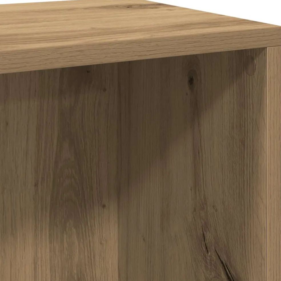 vidaXL Boekenkast 50x25x80 cm bewerkt hout artisanaal eikenkleur