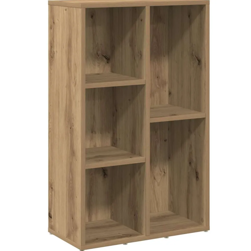 vidaXL Boekenkast 50x25x80 cm bewerkt hout artisanaal eikenkleur