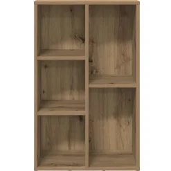 vidaXL Boekenkast 50x25x80 cm bewerkt hout artisanaal eikenkleur