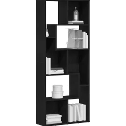vidaXL Boekenkast 67x24x161 cm bewerkt hout zwart eikenkleurig